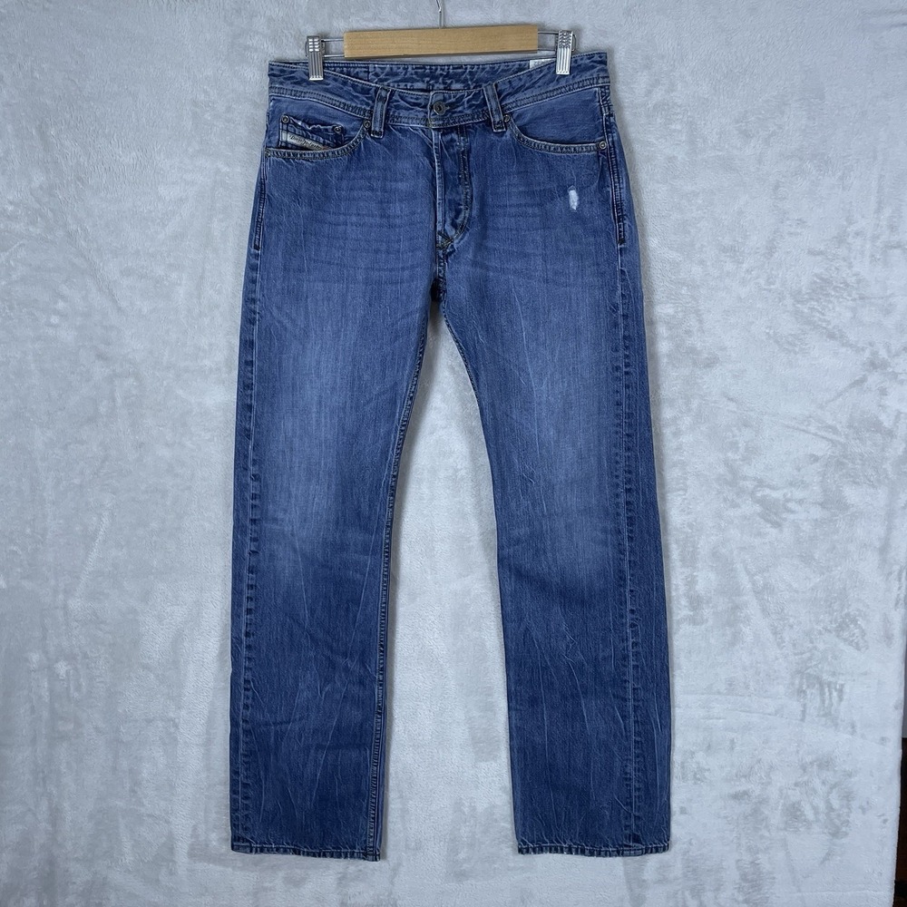 Diesel Viker Jeans Mens 31x32 Straight Leg Medium Wash ORM80 Y2K Button Fly
